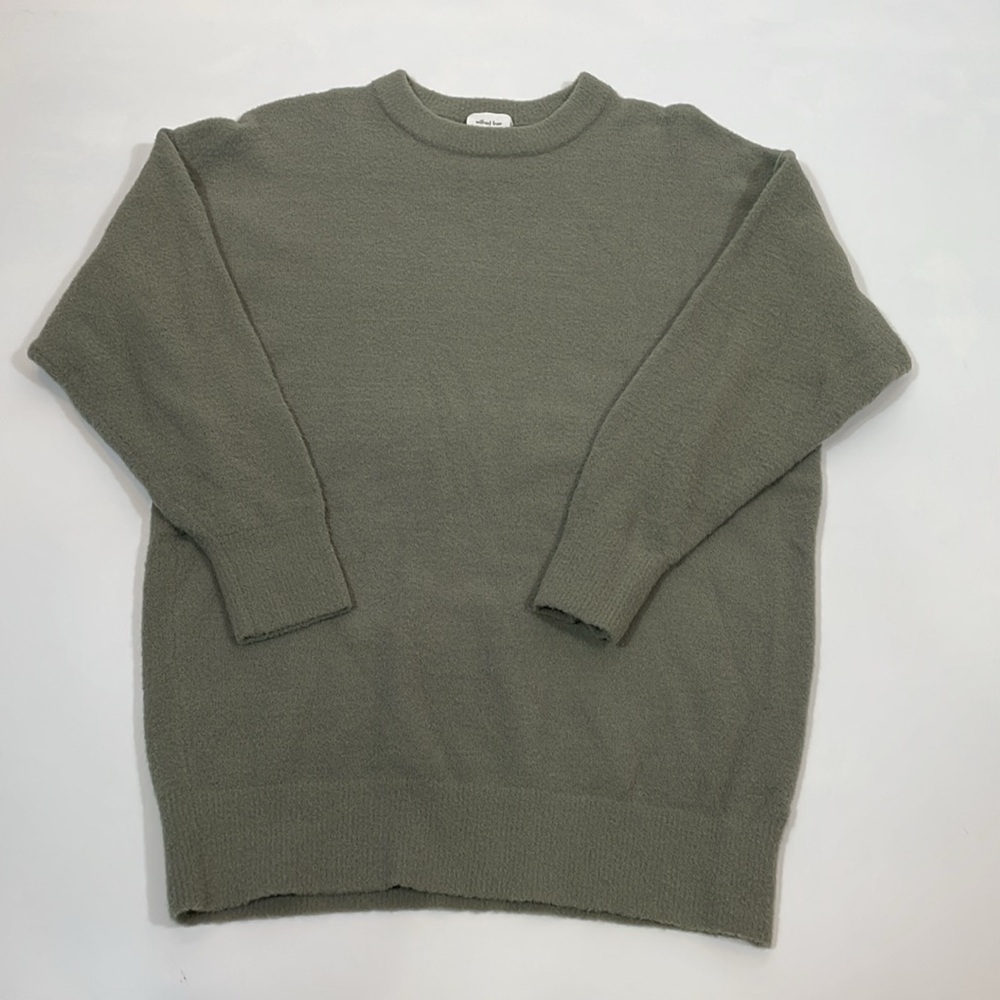 Aritzia Wilfred Free Relaxed Fit Sweater Size S Crewneck Sage Green Super Soft - Picture 7 of 9